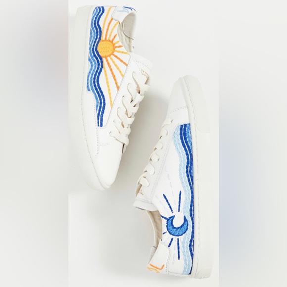 Soludos Women’s Sunrise Sunset Sneaker White Size 7 - Picture 2 of 6